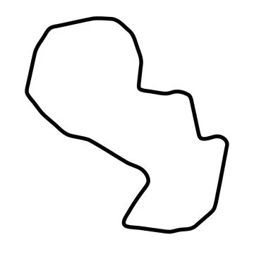 Paraguay simplified vector outline map イラスト素材