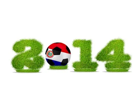Paraguay soccer 2014. Stock Illustration