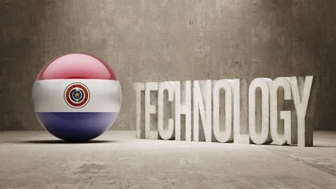 Paraguay. Technology Concept. Stock Illustration