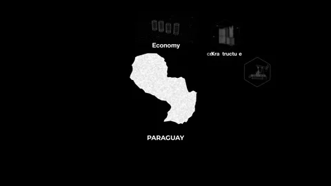 Paraguay technology map with animated charts Stock Footage 340972113