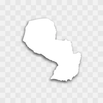 Paraguay vector map silhouette イラスト素材