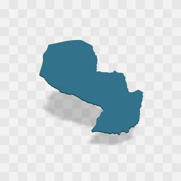 Paraguay vector map silhouette イラスト素材