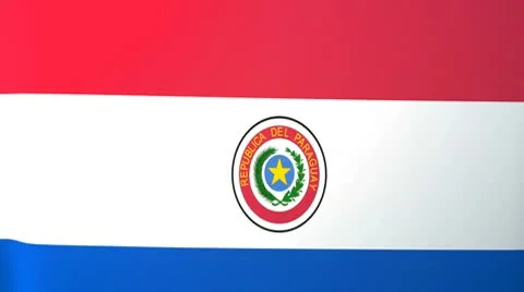 Paraguay Waving Flag Stock Footage 10762338