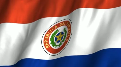 Paraguay Waving Flag Stock Footage 12355288