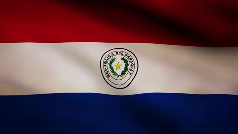 Paraguay waving flag Stock Footage 242533766