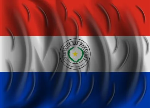 Paraguay wind flag Illustrazione stock