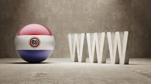 Paraguay. WWW Concept. Stock Illustration