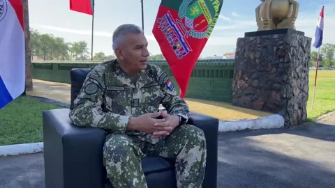 Paraguayan Army defends joint efforts in the face of problems that "know no bord Stock Footage 329941108