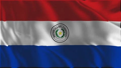 Paraguayan flag waving slowly Stock-Footage 336631242