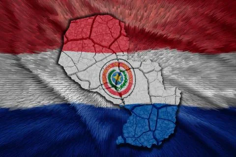 Paraguayan map 库存插图