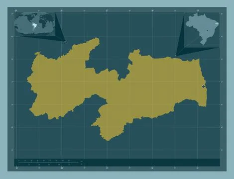 Paraiba, Brazil. Solid color shape Stockillustratie