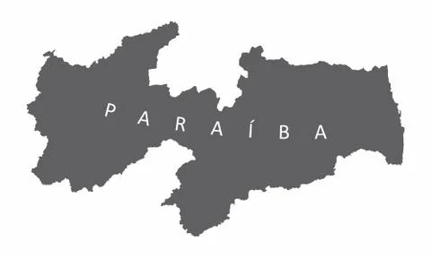 Paraiba State map Stock Illustration
