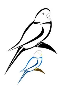 Parakeet Ilustração Stock