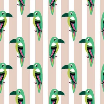 Parakeet parrot pattern seamless bird vector. イラスト素材