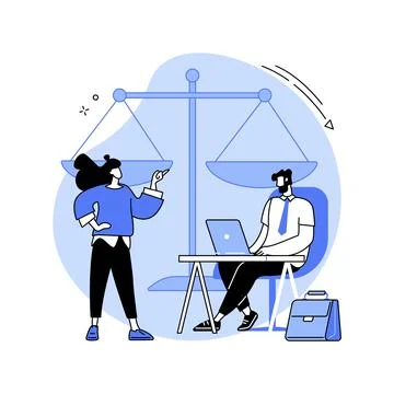 Paralegal services abstract concept vector illustration. Stock Illustration