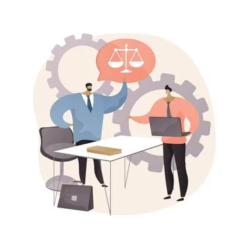 Paralegal services abstract concept vector illustration. Stock Illustration