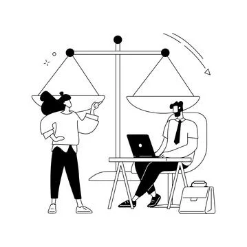 Paralegal services abstract concept vector illustration. Stock Illustration