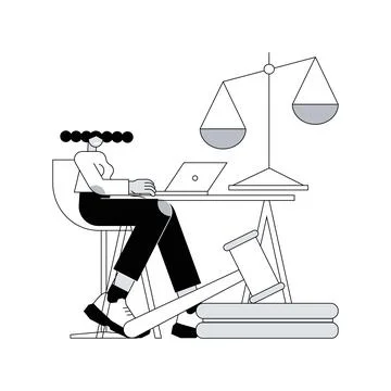 Paralegal services abstract concept vector illustration. Stock Illustration