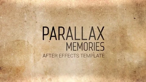 Parallax Memories After Effects Template 1 Stock After Effects