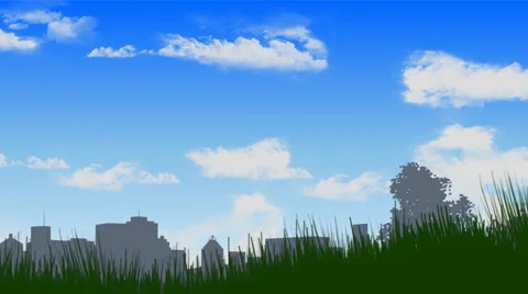 Parallax scenic background loop animation Stock Footage 885871