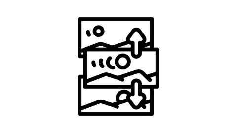 Parallax scrolling ux ui design line icon animation Stock Footage 326756992