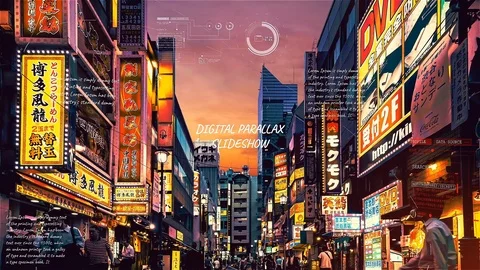 Parallax Slideshow After Effects stock