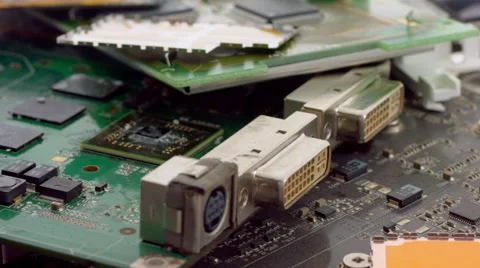 Parallax tracking shot over scrap circuit boards 12/12 Stock-Footage 52916741