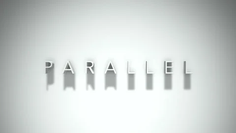 Parallel 3D title animation with shadows on a white background Stock Footage 297387499