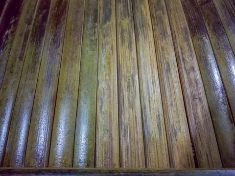 Parallel bamboo slats, vertically aligned Stock Photos