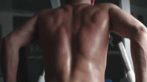 Parallel Bar Dip Exercise Video stock 64970181