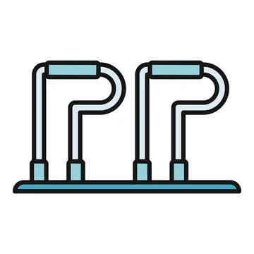 Parallel bars for bodyweight exercise training equipment Stock Illustration