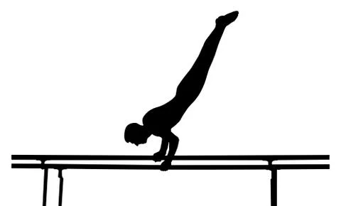 Parallel bars gymnast Stock Illustration