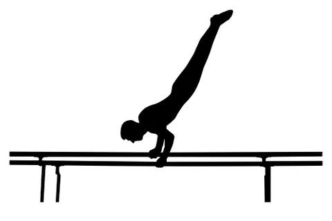 Parallel bars gymnast イラスト素材