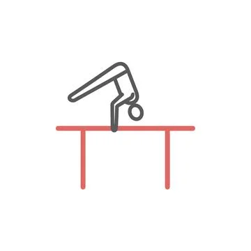 Parallel Bars Gymnastics. Vector signs for web graphics Stock Illustration