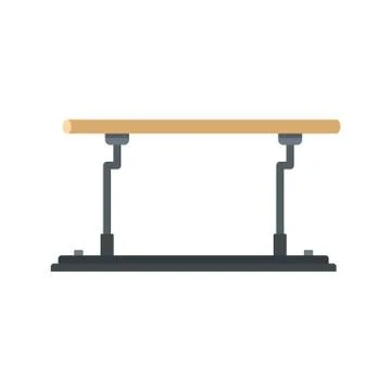 Parallel bars icon, flat style Stock Illustration