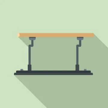 Parallel bars icon, flat style イラスト素材