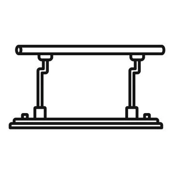 Parallel bars icon, outline style イラスト素材