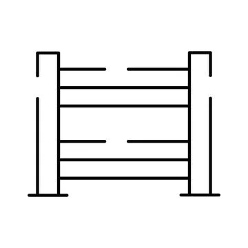 Parallel bars icon representing gymnastics and calisthenics training Stock Illustration