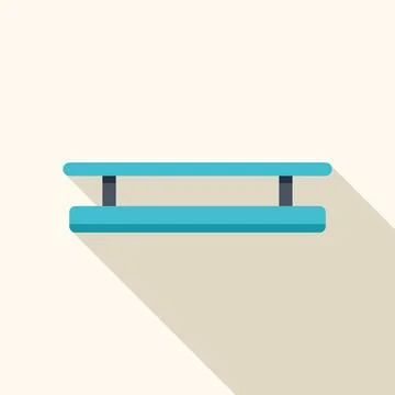 Parallel bars icon representing gymnastics and fitness exercise Stock Illustration