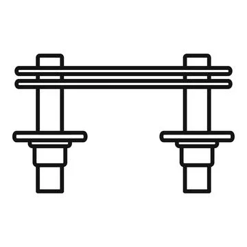 Parallel bars showing gymnastic equipment for exercise イラスト素材