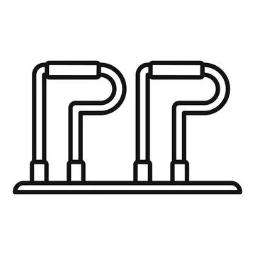 Parallel bars showing rehabilitation exercise equipment icon イラスト素材