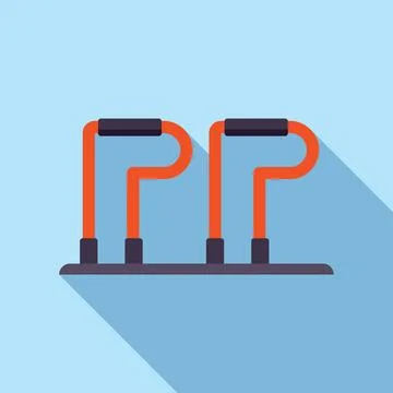 Parallel bars with soft handles for push ups is standing on the floor イラスト素材