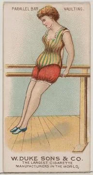 Parallel Bars, Vaulting, from the Gymnastic Exercises series (N77) for Duke.. Stock Photos