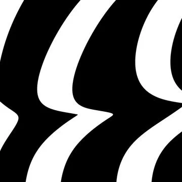Parallel Black Wavy Bands on White Background Stock Illustration