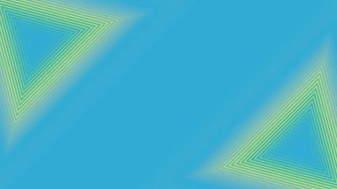Parallel blue and yellow triangles on blue background Stock Footage 263535426
