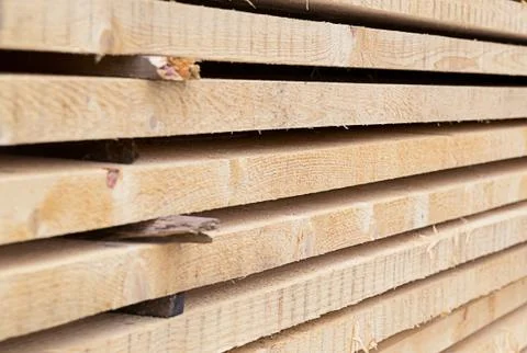 Parallel board perspective natural color of pine outgoing lines line stack of Foto stock