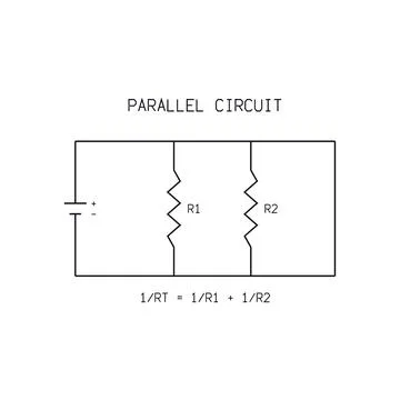 Parallel Circuit Diagram Physics Diagram Filled Labeled Vector Education Science Stock Illustration