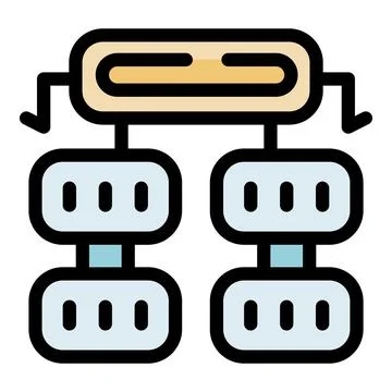 Parallel computing distributing workload across multiple processors Stock Illustration