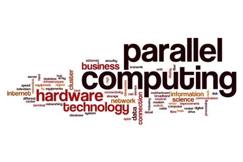 Parallel computing word cloud Stock-Illustration