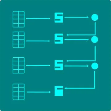 Parallel Context Retrieval — Multi-Session Data Lookup Vector Icon Stock Illustration